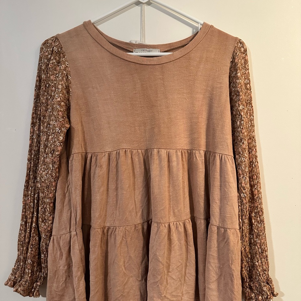 VeVeret Light Pink Long Sleeve Top